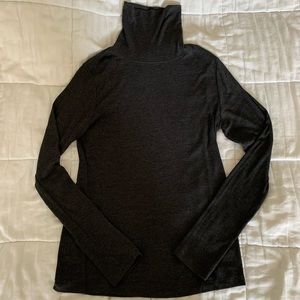 Grey Ribbed Turtleneck